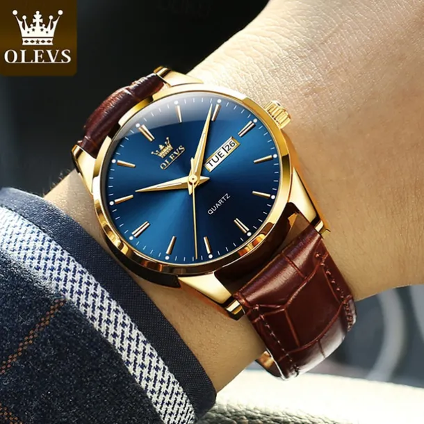 Men's Watches Luminous Calendar Week Display Chronograph Multifunction Quartz Watch Waterproof Sports Men'S Watches