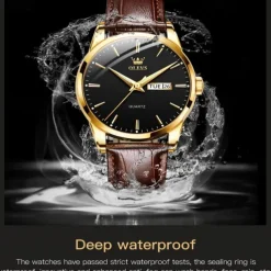 Men's Watches Luminous Calendar Week Display Chronograph Multifunction Quartz Watch Waterproof Sports Men'S Watches