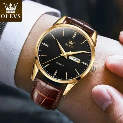 Men's Watches Luminous Calendar Week Display Chronograph Multifunction Quartz Watch Waterproof Sports Men'S Watches