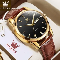 Men's Watches Luminous Calendar Week Display Chronograph Multifunction Quartz Watch Waterproof Sports Men'S Watches