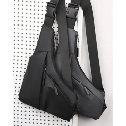 Men's Waterproof Crossbody Sling Bag – Stylish Anti-Theft Design for Travel and Outdoor Use