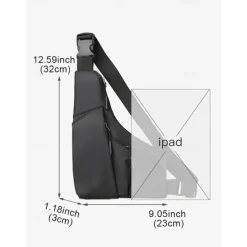 Men's Waterproof Crossbody Sling Bag – Stylish Anti-Theft Design for Travel and Outdoor Use