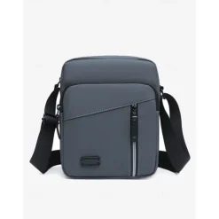 Men's Waterproof Crossbody Messenger Bag with Multiple Zipper Pockets – Durable Outdoor Travel Shoulder Bag in Olive Green