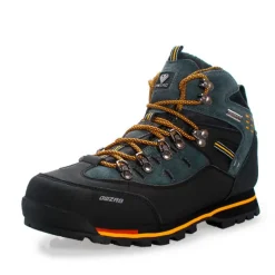 Men's Waterproof Hiking Boots with Red Laces - Durable Outdoor Footwear for Rugged Terrain