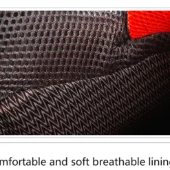 Men's Waterproof Hiking Boots with Red Laces - Durable Outdoor Footwear for Rugged Terrain