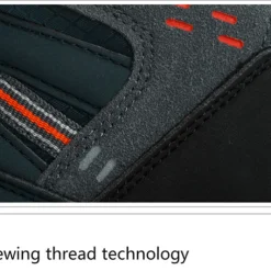 Men's Waterproof Hiking Boots with Red Laces - Durable Outdoor Footwear for Rugged Terrain