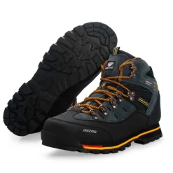 Men's Waterproof Hiking Boots with Red Laces - Durable Outdoor Footwear for Rugged Terrain