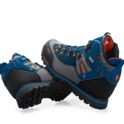 Men's Waterproof Hiking Boots with Red Laces - Durable Outdoor Footwear for Rugged Terrain