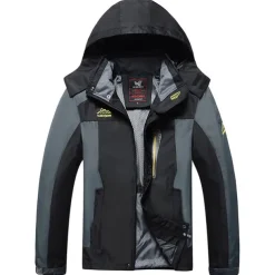 Men's Waterproof Hiking Jacket Hiking Windbreaker Summer Outdoor Solid Color Thermal Warm Windproof Lightweight Breathable Jacket Hoodie Top Camping / Hiking Hunting Ski / Snowboard Black / Red Bule