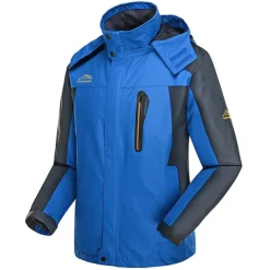 Men's Waterproof Hiking Jacket Hiking Windbreaker Summer Outdoor Solid Color Thermal Warm Windproof Lightweight Breathable Jacket Hoodie Top Camping / Hiking Hunting Ski / Snowboard Black / Red Bule