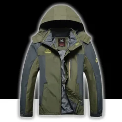 Men's Waterproof Hiking Jacket Hiking Windbreaker Summer Outdoor Solid Color Thermal Warm Windproof Lightweight Breathable Jacket Hoodie Top Camping / Hiking Hunting Ski / Snowboard Black / Red Bule