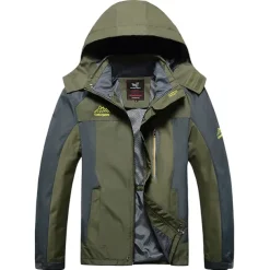 Men's Waterproof Hiking Jacket Hiking Windbreaker Summer Outdoor Solid Color Thermal Warm Windproof Lightweight Breathable Jacket Hoodie Top Camping / Hiking Hunting Ski / Snowboard Black / Red Bule