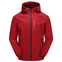 mens waterproof rain jacket gorpcore outdoor lightweight shell raincoat packable zip up hooded hiking running trench coat blue