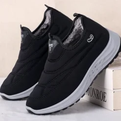 Men's Waterproof Slip-On Winter Shoes with Plush Lining and Anti-Slip Sole – Warm Outdoor Walking Sneakers