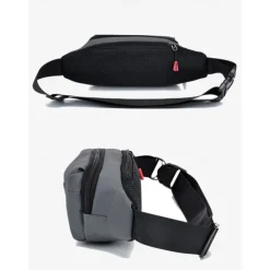 Men's Waterproof Sports Waist Bag - Lightweight Fanny Pack with Multiple Pockets for Travel, Running, and Outdoor Activities