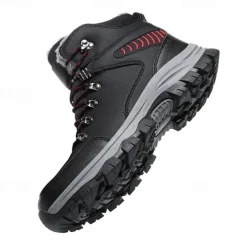 Men's Waterproof Winter Hiking Boots with Fur Lining – Anti-Slip Outdoor Trekking Shoes for Cold Weather