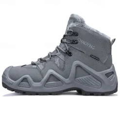 Men's Waterproof Winter Hiking Boots with Fur Lining – Insulated Outdoor Snow Boots for Cold Weather