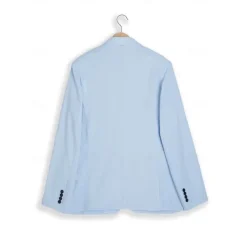 Men's Wedding Beach Linen Suits Closure collar Light Blue pea green Solid Colored Tailored Fit 2 Piece Single Breasted One-button