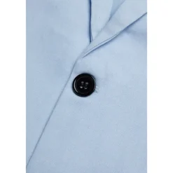 Men's Wedding Beach Linen Suits Closure collar Light Blue pea green Solid Colored Tailored Fit 2 Piece Single Breasted One-button