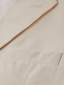 Men's Wedding Beach Wedding Linen Suits Beige Lightweight Casual Solid Colored Standard Fit 2 Piece Single Breasted One-button