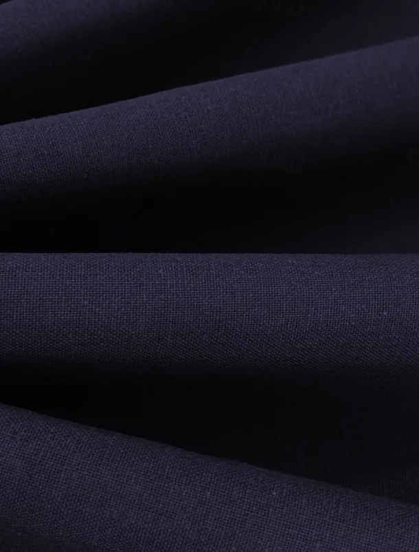 Men's Wedding Beach Wedding Linen Suits Navy Blue Lightweight Casual Solid Colored Standard Fit 2 Piece Single Breasted Two-buttons