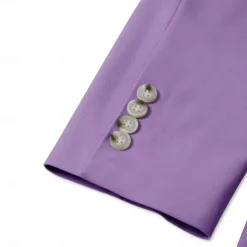 Men's Wedding Fall Wedding Suits Notch Pink Burgundy Solid Colored Tailored Fit 3 Piece Single Breasted One-button