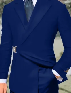 Men's Wedding Homecoming Suits Notch Notch Lapel Black Pink Solid Colored Tailored Fit 2 Piece Single Breasted One-button