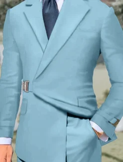 Men's Wedding Homecoming Suits Notch Notch Lapel Black Pink Solid Colored Tailored Fit 2 Piece Single Breasted One-button