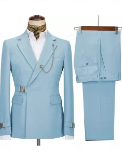 Men's Wedding Homecoming Suits Notch Notch Lapel Black Pink Solid Colored Tailored Fit 2 Piece Single Breasted One-button