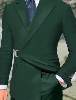 Men's Wedding Homecoming Suits Notch Notch Lapel Black Pink Solid Colored Tailored Fit 2 Piece Single Breasted One-button