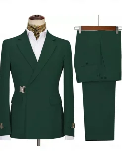 Men's Wedding Homecoming Suits Notch Notch Lapel Black Pink Solid Colored Tailored Fit 2 Piece Single Breasted One-button