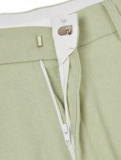 Men's Wedding Linen Suits Notch Lapel Sky Blue Sage Fashion Formal Solid Colored Standard Fit 3 Piece Single Breasted Two-buttons