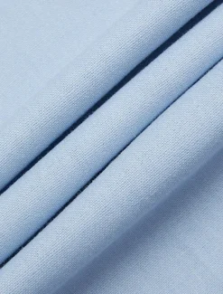 Men's Wedding Linen Suits Sky Blue Light Grey Solid Colored Tailored Fit 2 Piece