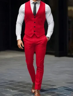 Men's Wedding Party Evening Wear Suits Black White Fashion Daily Solid Colored Standard Fit 2 Piece