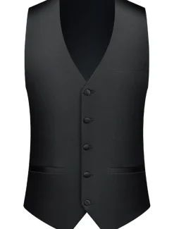 Men's Wedding Party Suits Notch Lapel Burgundy Grape Fashion Formal Solid Colored Standard Fit 3 Piece Single Breasted Two-buttons