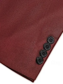 Men's Wedding Prom Party Suits Shawl Lapel Burgundy Dark Green Luxury Formal Solid Colored Standard Fit 3 Piece Single Breasted Two-buttons