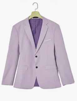 Men's Wedding Suits Notch Black Ivory Business Formal Solid Colored Tailored Fit 2 Piece Single Breasted Two-buttons