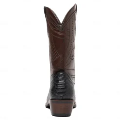 Men's Western Cowboy Boots with Snakeskin Print and Intricate Faux Leather Design – Stylish and Durable Footwear for Rodeo and Country Events