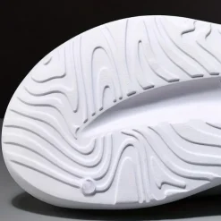 Men's White Slide Sandals with Red Cutout Design – Lightweight and Comfortable Slip-On Footwear for Casual and Summer Wear