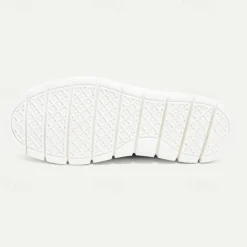 Men's White Slip-On Breathable Knit Sneakers with Lightweight Sole - Casual Walking Shoes for Summer and Everyday Wear