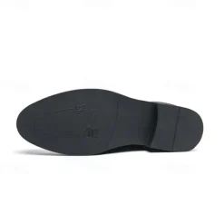 Men's White Slip-On Mule Oxfords - Minimalist Faux Leather Design with Low Heel for Casual and Office Wear