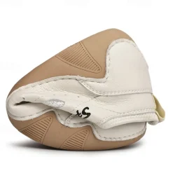 Men's White Sporty Faux Leather Sneakers with Perforated Design, Lightweight and Comfortable, Ideal for Casual and Outdoor Activities