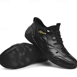 Men's White Sporty Faux Leather Sneakers with Perforated Design, Lightweight and Comfortable, Ideal for Casual and Outdoor Activities