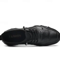 Men's White Sporty Faux Leather Sneakers with Perforated Design, Lightweight and Comfortable, Ideal for Casual and Outdoor Activities