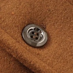 Men's Windbreaker Wool Coat Trench Coat Daily Vacation Fall & Winter Wool Thermal Warm Windproof Outerwear Clothing Apparel Fashion Classic Plain Pocket Lapel Single Breasted