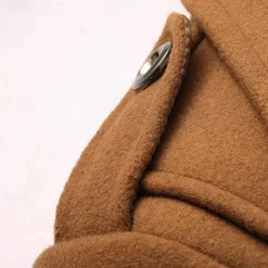 Men's Windbreaker Wool Coat Trench Coat Daily Vacation Fall & Winter Wool Thermal Warm Windproof Outerwear Clothing Apparel Fashion Classic Plain Pocket Lapel Single Breasted