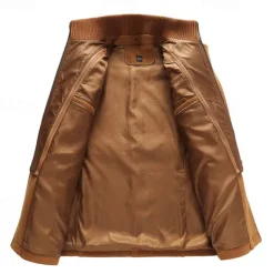 Men's Windbreaker Wool Coat Trench Coat Daily Vacation Fall & Winter Wool Thermal Warm Windproof Outerwear Clothing Apparel Fashion Classic Plain Pocket Lapel Single Breasted