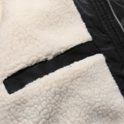 Men's Winter Coat Fleece Jacket Parka Pocket Fleece Polyster Fleece lined Daily Wear Date Vacation Regular Fashion Casual Comfortable Thermal Warm Fall & Winter Letter Black Red Blue Puffer Jacket