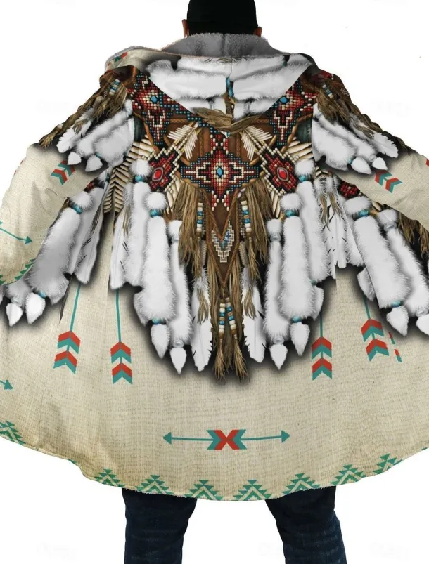 Men's Winter Coat Fleece Jacket Coat Sports & Outdoor Daily Wear Warm Breathable Zipper Pocket Fall & Winter Indian Streetwear Vintage Style Hoodie Long Regular Fit White Yellow Brown khaki Jacket