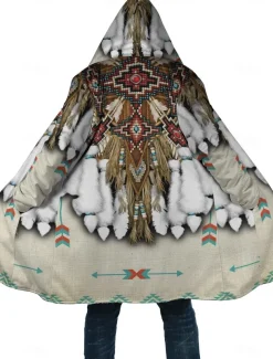 Men's Winter Coat Fleece Jacket Coat Sports & Outdoor Daily Wear Warm Breathable Zipper Pocket Fall & Winter Indian Streetwear Vintage Style Hoodie Long Regular Fit White Yellow Brown khaki Jacket